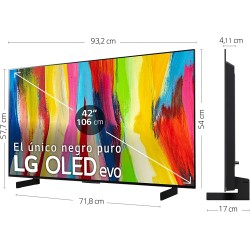 TV 42 LG OLED42C24LA  4K OLED EVO SmartTV WebOS 2