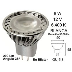 BOMBILLA LED ELECTROBILSA MR16 12V 3X2W 6400K BLIS