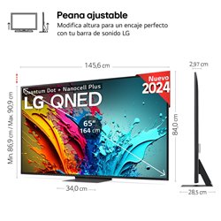 Tv QNED 65 LG 65QNED87T6B 4K, 120HZ, Smart webOS