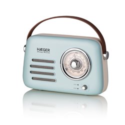 Radio Haeger RB-BLU.002A retro, bluetooth, celeste