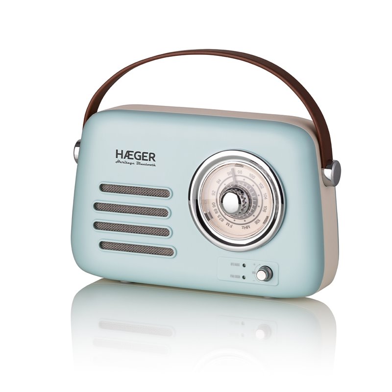 Radio Haeger RB-BLU.002A retro, bluetooth, celeste