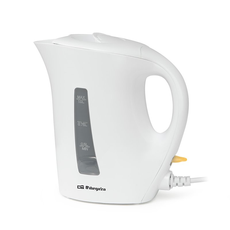 Hervidor Orbegozo KT 4150 1200w, 1L, Blanco