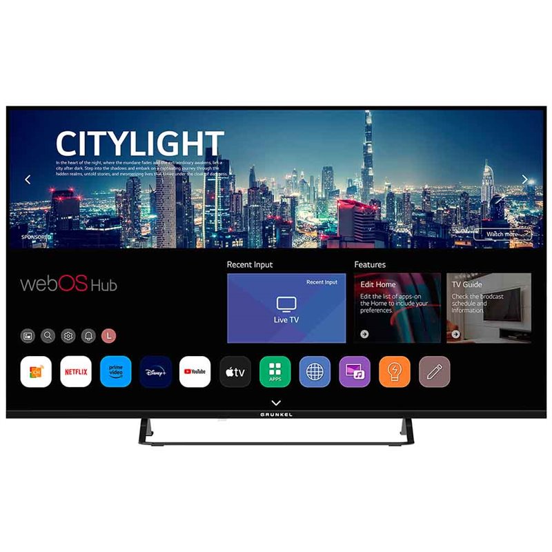 TV GRUNKEL 50 LED-5025QLEDW Smart Tv con Sistema WebOs panel QLED